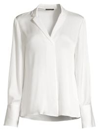 Women\'s Rebekah Stretch-Silk Blouse - Black - at Saks Fifth Avenue