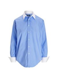 Women\'s Relaxed Fit Cotton Shirt - Chopin Blue - at Saks Fifth Avenue