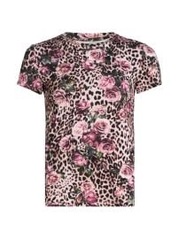 Women\'s Ressi Floral & Leopard Print T-Shirt - Multi Rose Cheetah - at Saks Fifth Avenue