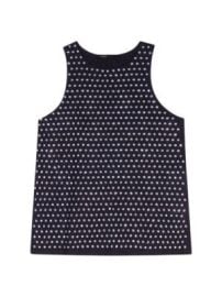 Women\'s Rhinestone Tank Top - Black - at Saks Fifth Avenue