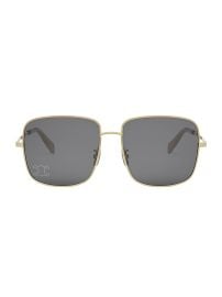 Women\'s Rhinestone Triomphe 59MM Square Sunglasses - Shiny Palladium Blue at Saks Fifth Avenue