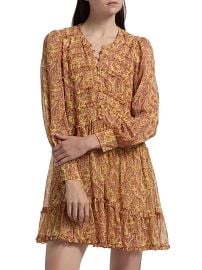 Women\'s Rivie Charming Paisley Minidress - Lemon Grass Multi - at Saks Fifth Avenue