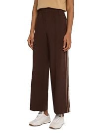 Women\'s Robyn Striped Wide-Leg Knit Pants - Black - at Saks Fifth Avenue