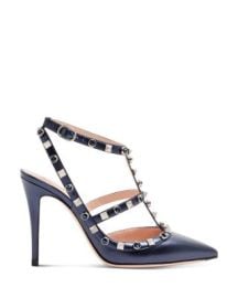 Women\'s Rockstud Embellished Cutout Leather Pumps at Bloomingdales