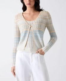 Women\'s Rosalyn Cover Shoulder V-Neck Cropped Sweater at Macys