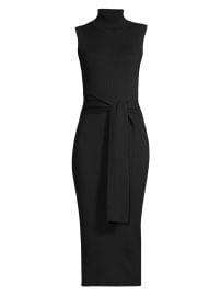Women\'s Rowan Tie-Waist Knit Midi Dress - Jet - at Saks Fifth Avenue
