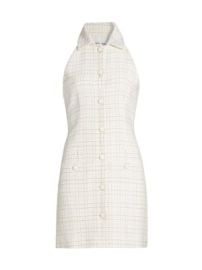 Women\'s Roxanne Grid Sleeveless Minidress - Ivory Multi - at Saks Fifth Avenue