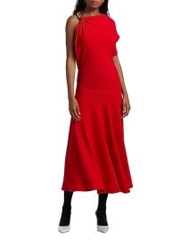 Women\'s Rue Double Crepe Midi-Dress - Red - at Saks Fifth Avenue
