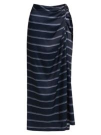 Women\'s Rugby Stripe Gathered Skirt - Coastal Slate - at Saks Fifth Avenue