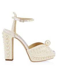 Women\'s Sacaria 120MM Embellished Platform Sandals - White - at Saks Fifth Avenue