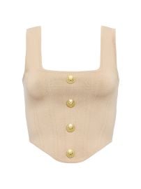 Women\'s Saga Compact-Knit Corset Top - Midnight Gold - at Saks Fifth Avenue
