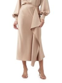 Women\'s Sahel Satin Asymmetric Midi-Skirt - Camel - at Saks Fifth Avenue