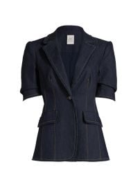 Women\'s Sallie Short-Sleeve Jacket - Indigo - at Saks Fifth Avenue