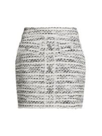 Women\'s Sandra Tweed Miniskirt - White Black - at Saks Fifth Avenue