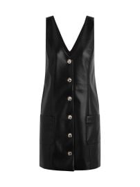 Women\'s Sasha Faux Leather Minidress - Raven - at Saks Fifth Avenue