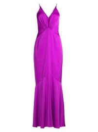 Women\'s Satin Mermaid Gown - Wild Orchid - at Saks Fifth Avenue