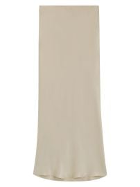 Women\'s Satin Skirt in a Regular Fit - Light Grey - at Saks Fifth Avenue