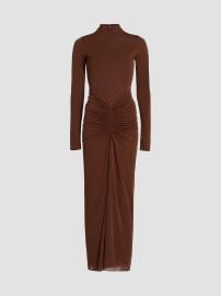 Women\'s Scorpio Ruched Column Maxi Dress - Brown - at Saks Fifth Avenue