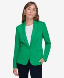 Women\\\'s Scuba Peak-Lapel Long-Sleeve Blazer at Macys