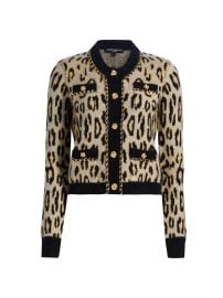 Women\'s Selma Leopard-Pattern Cardigan - Leopard - at Saks Fifth Avenue