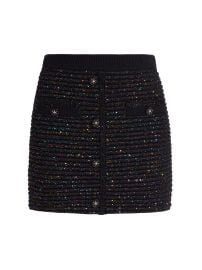 Women\'s Sequined Textured Knit Miniskirt - at Saks Fifth Avenue