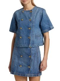 Women\'s Serge Denim Double-Breasted Jacket - Danube - at Saks Fifth Avenue