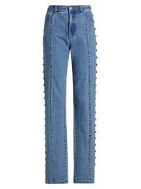Women\'s Shailene Studded Flare Jeans - Blue Haze - at Saks Fifth Avenue