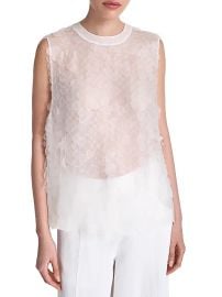 Women\'s Shell Semi-Sheer Silk Top - Clear - at Saks Fifth Avenue