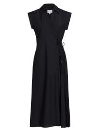 Women\'s Shivon Pintucked Midi-Dress - Black - at Saks Fifth Avenue