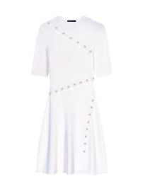 Women\'s Short Knit Dress - White - at Saks Fifth Avenue