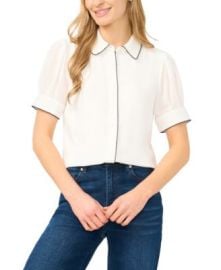 Women\'s Short-Sleeve Button-Up Top at Macys