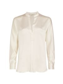 Women\'s Silk Long-Sleeve Blouse - Black - at Saks Fifth Avenue