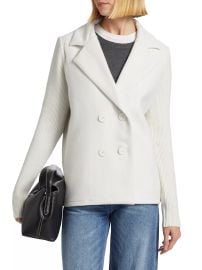 Women\'s Singrid Wool-Blend Double-Breasted Blazer - Pale Oak - at Saks Fifth Avenue