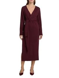 Women\'s Skyla Wrap-Style Midi-Dress - Sangria - at Saks Fifth Avenue
