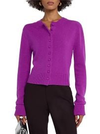 Women\'s Skyler Cashmere Crop Cardigan - Bright Purple - at Saks Fifth Avenue