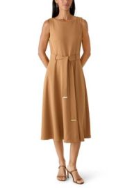 Women\'s Sleeveless Scuba A-Line Midi Dress at Belk