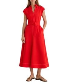Women\'s Sloane Collared Belted A-Line Dress at Macys