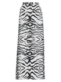 Women\'s Snow Tiger Denim Maxi Skirt - Black - at Saks Fifth Avenue