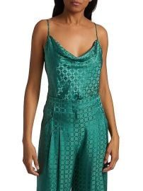 Women\'s Sola Geometric Print Satin Top - Clover - at Saks Fifth Avenue