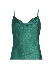 Women\'s Sola Geometric Print Satin Top - Clover - at Saks Fifth Avenue