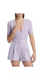 Women\'s Solene Cashmere Short-Sleeve Cardigan - Soft Lilac - at Saks Fifth Avenue