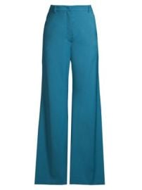 Women\'s Sonale Wool Wide-Leg Trousers - Blue - at Saks Fifth Avenue