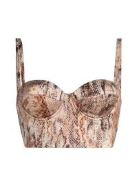 Women\'s Sonya Snake Print Silk Bralette - Tan Multi Western Snake - at Saks Fifth Avenue