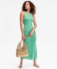 Women\'s Space-Dyed Sleeveless Sweater Dress, Exclusively at Macy\'s at Macys