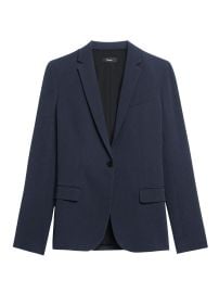 Women\'s Staple Classic Crepe Single-Button Blazer - Nocturne Navy - at Saks Fifth Avenue