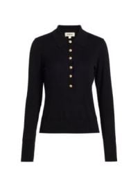 Women\'s Sterling Collared Sweater - Black Gold - at Saks Fifth Avenue