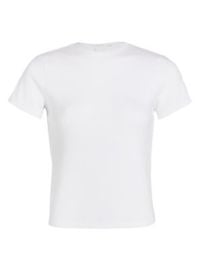 Women\'s Stretch-Cotton Baby Tee - White - at Saks Fifth Avenue