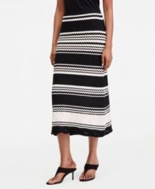 Women\'s Stripe Crochet Midi Skirt, Macy\'s Exclusive at Macys