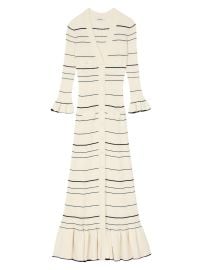 Women\'s Stripy Knit Midi Dress - Ecru - at Saks Fifth Avenue