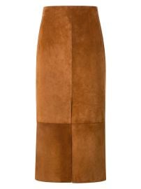 Women\'s Suede Pencil Maxi-Skirt - Terra - at Saks Fifth Avenue